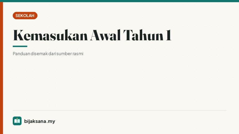 Kemasukan Awal Tahun 1