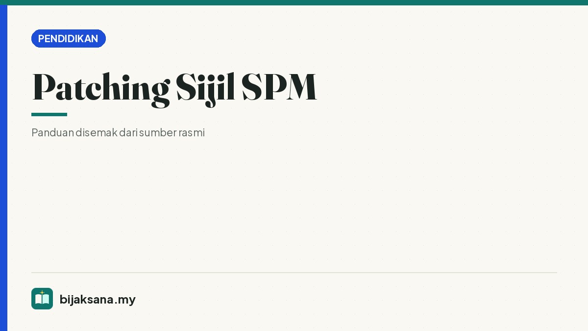 Patching Sijil SPM